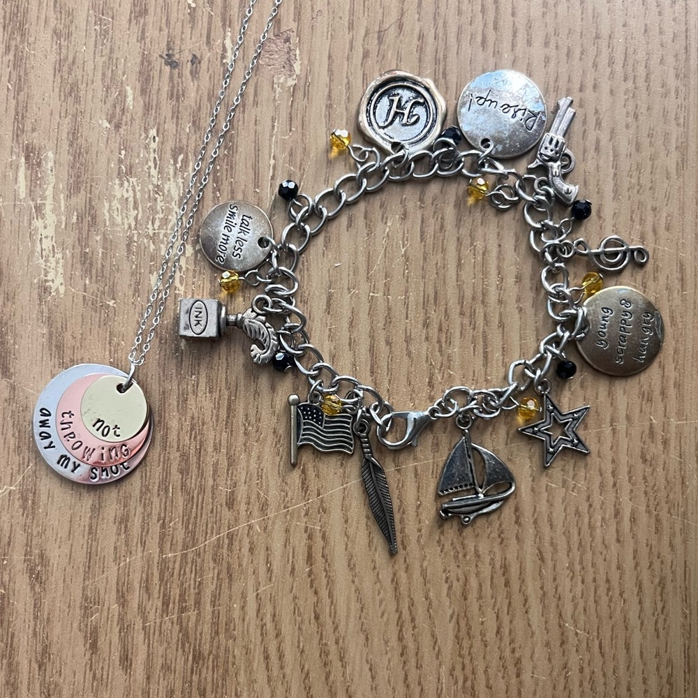 Hamilton Charm Bracelet and Necklace Set